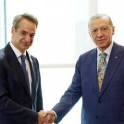 Cumhurbaşkanı Erdoğan New York'ta Yunanistan Başbakanı Mi&ccedil;otakis'i kabul etti