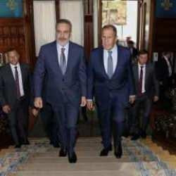 Fidan ile Lavrov, Gazze'yi g&ouml;r&uuml;şt&uuml;