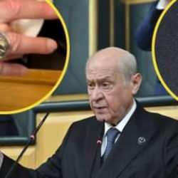MHP Lideri Bahçeli'nin 100. yıla özel yüzük ve rozeti dikkat çekti
