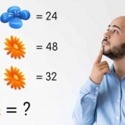 Sadece dikkat seviyesi çok yüksek kişiler bu zekâ testinin cevabını 7 saniye içerisinde bulabiliyor: Turuncu çiçeğin değerini bulabilir misin?