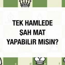 Satranç bulmacası #6: Beyaz taşlar ile oynayarak tek hamlede şah mat yapabilir misin?