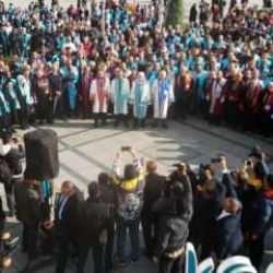 Konya'da akademisyenler İsrail zulm&uuml;ne karşı y&uuml;r&uuml;d&uuml;