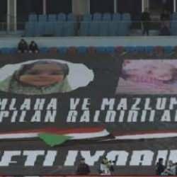 Trabzonspor maçında Filistin unutulmadı