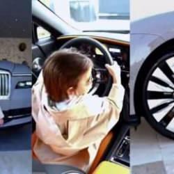 Kenan Sofuoğlu'nun minik oğlu Zayn, Rolls-Royce Spectre'yi kullandı