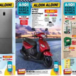 A101 Aktüel 11 Ocak 2024 Kataloğu Yayınlandı! 50cc motosiklet, masa takımı, merdiven, hobi seti