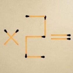 Kibrit çöpü bulmacası #8: Sadece bir kibrit çöpünü hareket ettirerek denklem sonucunu doğrulayın