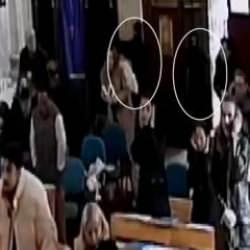 Kiliseye saldırı anı güvenlik kamerasında! İşte ilk görüntüler...