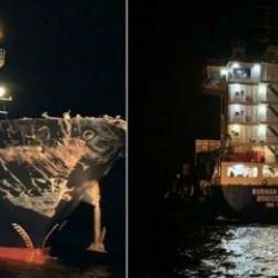 İstanbul Boğazı'nda iki gemi çarpıştı