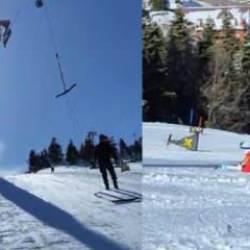 Uludağ’da faciadan dönüldü! Telesiyejin telleri koptu