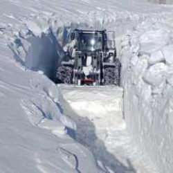 Hakkari'de 5 metrelik kar: İş makinesi kayboldu
