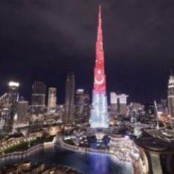 Burj Khalifa&rsquo;ya T&uuml;rk Bayrağı yansıtıldı