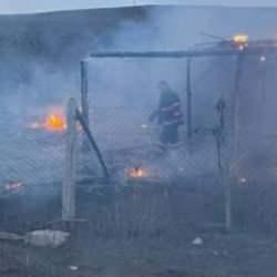 Çankırı'da korkutan yangın: Ahır kül oldu