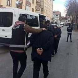 Konya'da Kafes-37 operasyonunda yakalanan 5 zanlı tutuklandı