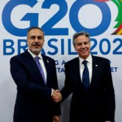 Bakan Fidan'dan, ABD'li mevkidaşı ile görüştü! Brezilya'da Gazze diplomasisi!