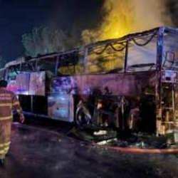 Bartın'da yolcu otobüsünde yangın çıktı!