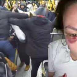 Otobüste dehşet! Yer isteyen kadına yumrukla saldırdı