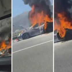 Yer: Bursa! Tesla saniyeler içinde küle döndü