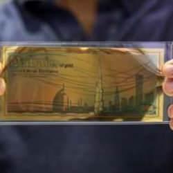 24 ayar altından banknot satışa sunuldu