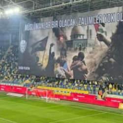 Ankaragücü taraftarından Filistin'e destek