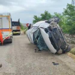 Adıyaman&rsquo;da otomobil takla attı: 1 &ouml;l&uuml;, 1 yaralı