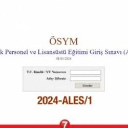 ÖSYM 2024-ALES/1 sonuçları açıklandı! ALES sorgulama ekranı...