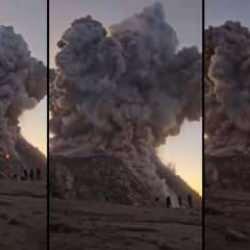 Santiaguito yanardağında b&uuml;y&uuml;k patlama