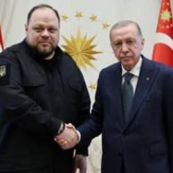 Cumhurbaşkanı Erdoğan, Ukrayna Meclis Başkanı Stefanchuk'u kabul etti