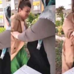 Ankara'da baş&ouml;rt&uuml;l&uuml; kadınlara &ccedil;irkin saldırı! 'Sizden midem bulanıyor'