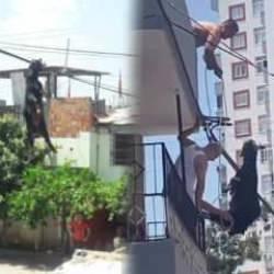 Adana&rsquo;da ka&ccedil;mak isteyen ke&ccedil;i telde asılı kaldı