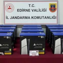 Edirne'de 300 bin TL değerinde oyun konsolları ele geçirildi