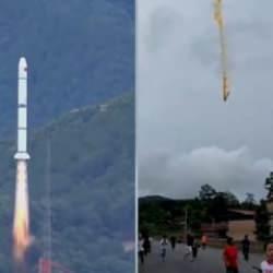 Çin roketi köyün ortasına düştü! Bölgede zehirli duman paniği