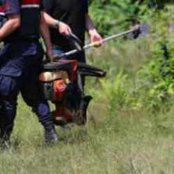 Oğlunun kullandığı &ccedil;im makinesi sonu oldu! Yaşlı kadının feci &ouml;l&uuml;m&uuml;