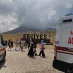 Erciyes’te dağcılar kaza geçirdi