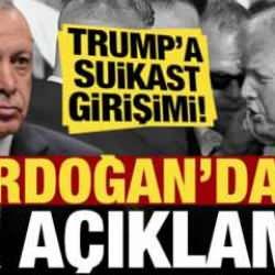 Son dakika: Donald Trump'a saldırı sonrası Erdoğan'dan ilk açıklama!