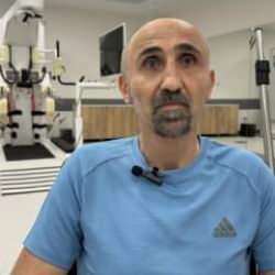 Kazada felç olan işçi, 'yürüme robotuyla' ayaklandı