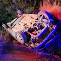 Manisa'da feci kaza: Devrilen otomobilin sürücüsü öldü!