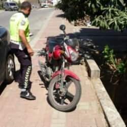 Kaza yapan ehliyetsiz motosiklet sürücüsüne 27 bin 460 TL para cezası