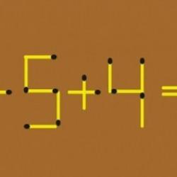 Kibrit Çöpü Bulmacası #10: "5+5+4=5" denklemini tek bir hamle ile düzeltin!