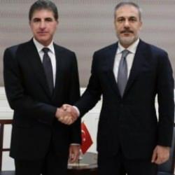 Dışişleri Bakanı Fidan IKBY Başkanı Barzani ile bir araya geldi