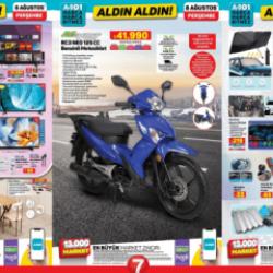 A101 Aktüel 9 Ağustos 2024 Kataloğu Yayınlandı! 125cc motosiklet, masa takımı, inox beyaz eşya