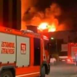 Beylikdüzü'nde iş yerinde büyük yangın