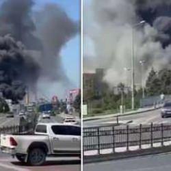 Tuzla'daki yat imalathanesinde yangın! 