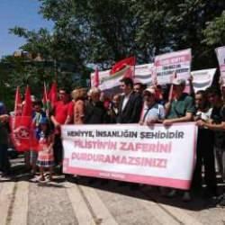Vatan Partisinden İsrail'in Ankara B&uuml;y&uuml;kel&ccedil;iliği &ouml;n&uuml;nde protesto