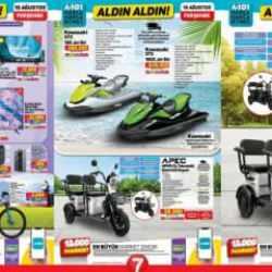 A101 Aktüel 16 Ağustos 2024 Kataloğu Yayınlandı! Kawasaki Jet Ski, elektrikli moped, termosifon...
