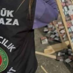 G&uuml;mr&uuml;k ka&ccedil;ak&ccedil;ılığı operasyonu: &Ccedil;ok sayıda malzeme ele ge&ccedil;irildi