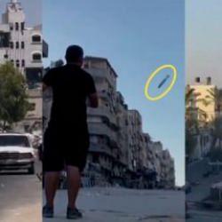 İşgalci İsrail soykırımına devam ediyor!Bir evi bombaladığı anlar böyle görüntülendi...