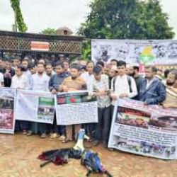Bangladeş'te Arakanlı Müslümanlar, Myanmar'dan kaçışlarının 7. yılında gösteri düzenledi