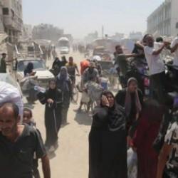 Katil İsrail Gazzelilerin pek &ccedil;ok b&ouml;lgeden zorla tahliyesini istedi