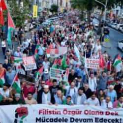 Fatih Camisi'nden Edirnekapı'ya Filistin'e destek yürüyüşü