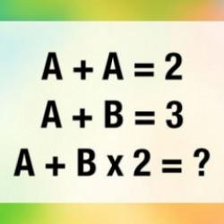 Matematiksel beyin jimnastiği: A + B × 2 bulmacasının cevabı kaç?